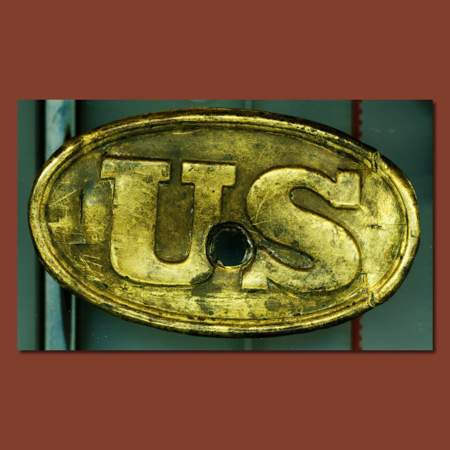 US calvery buckle medallion front stripped